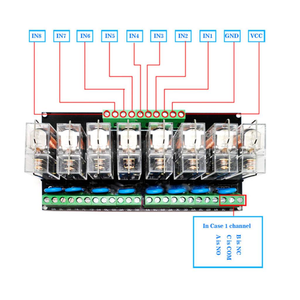 8CH Channel Relay Module Controller Expansion Driver Board DC 24V / 12V NPN