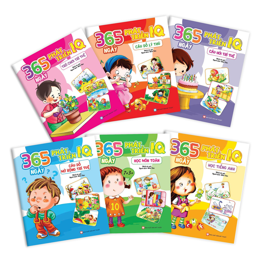 Combo 365 Ngày Phát Triển IQ: Câu Đố Mở Rộng Trí Tuệ + Trò Chơi Trí Tuệ + Câu Hỏi Trí Tuệ + Câu Đố Lý Thú + Học Tiếng Anh + Học Môn Toán