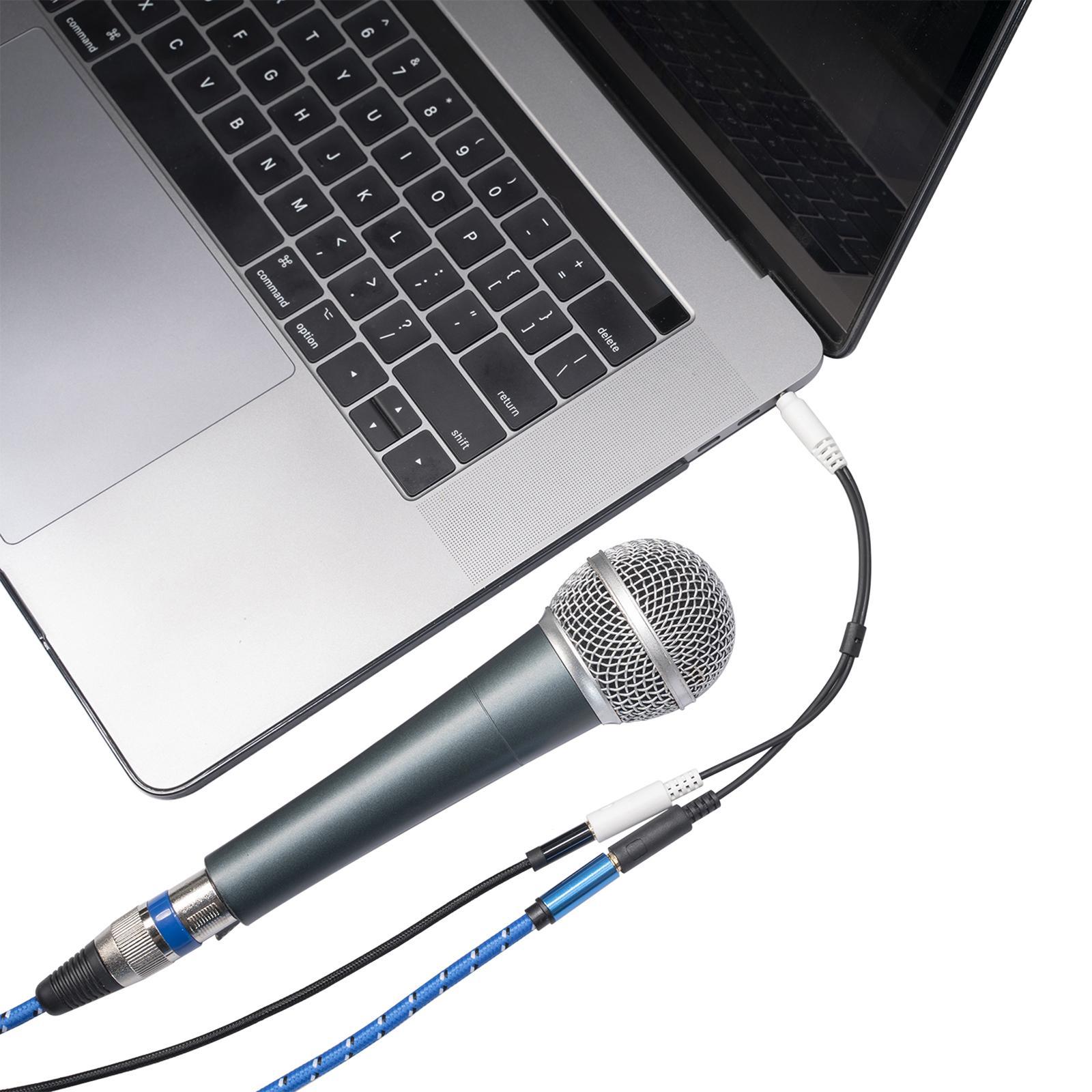 3.5mm Headset Splitter Cable Male to 2 Port Female Professional Plug and Play Durable Stereo Headphones Adapter for Desktop PC Laptop Phone