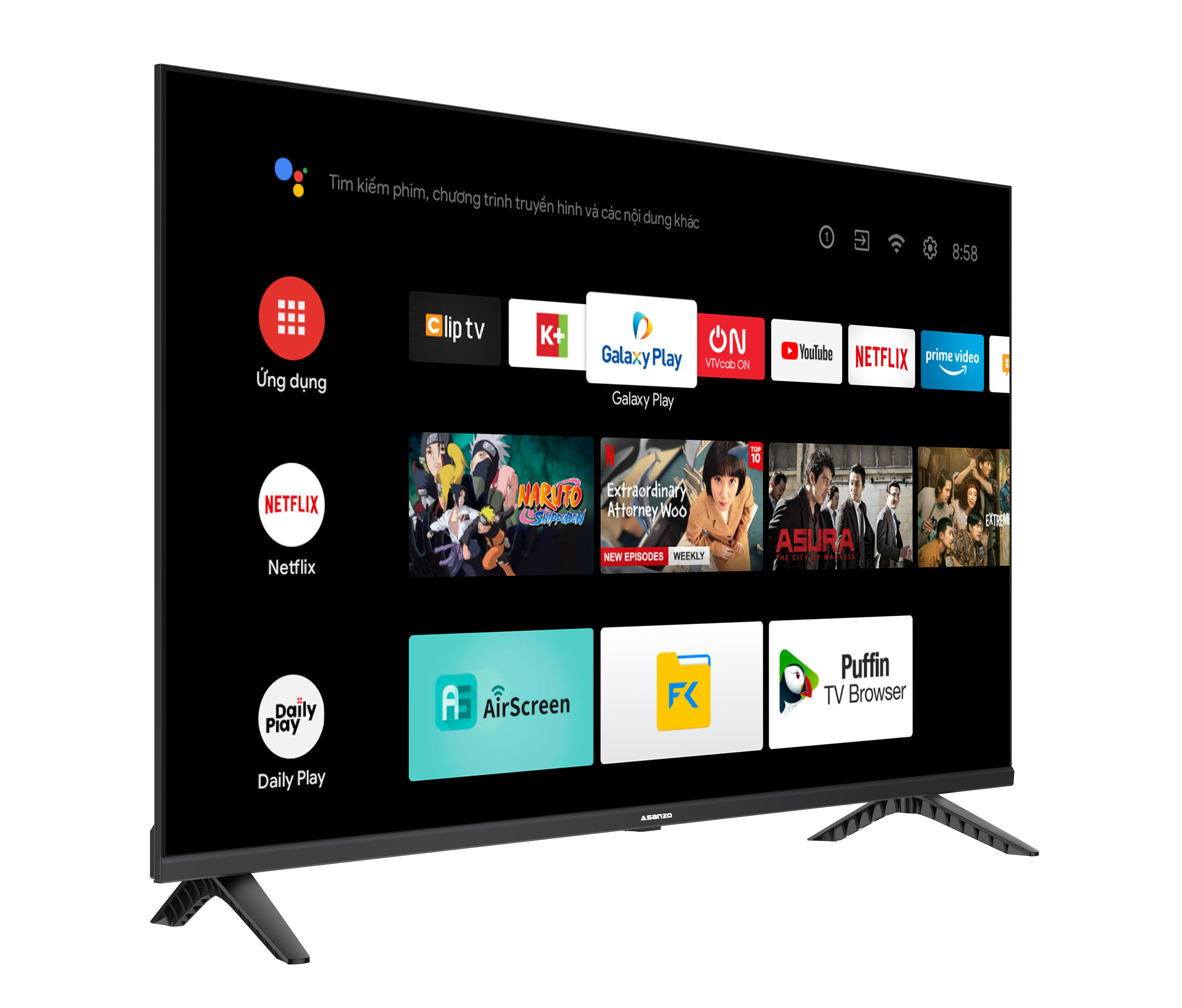 Smart TV ASANZO 32 Inch 32E8 - Model 2022 - Hàng chính hãng