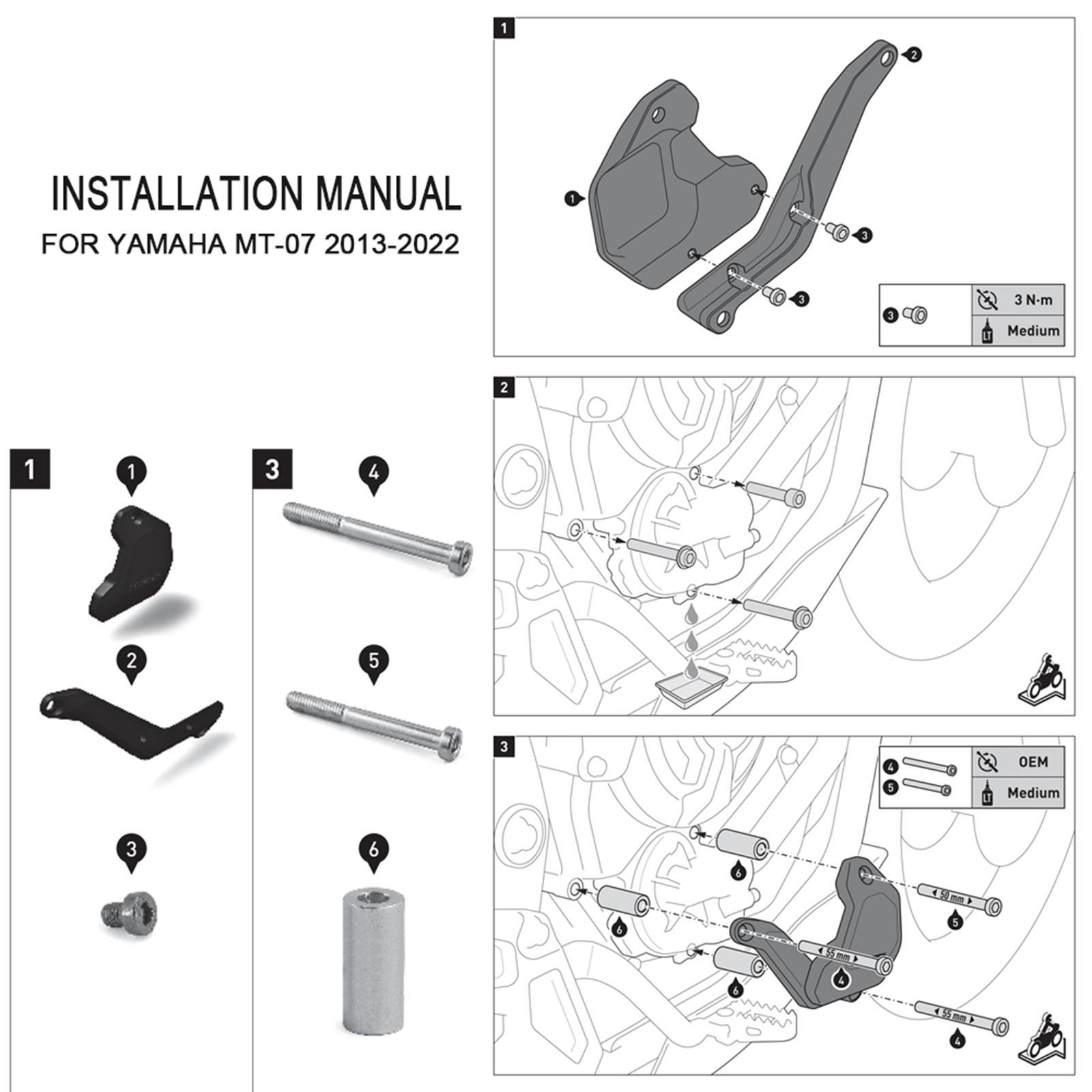 Motorcycle Water Pump Protection Cover, Replacement Aluminum Alloy Protector Guard Fit for Yamaha MT07 FZ07 13-22