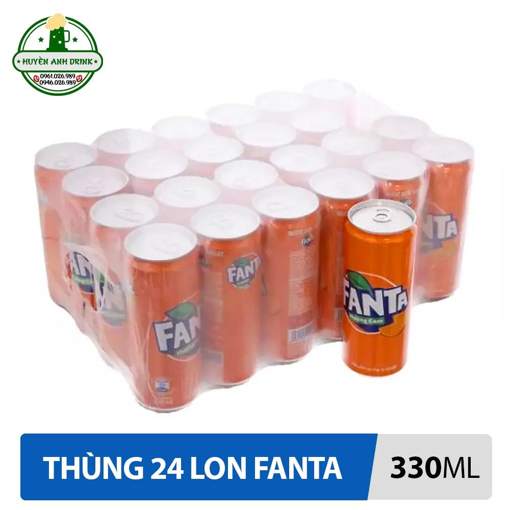 Fanta Lon 330ml - Thùng 24 Lon