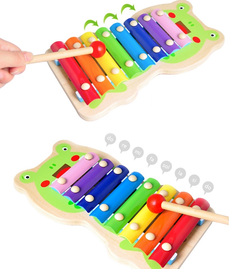 Đồ Chơi Đàn Gỗ Xylophone 8 Quãng Hình Thú Đáng Yêu Cho Bé (Họa Tiết Ngẫu Nhiên)