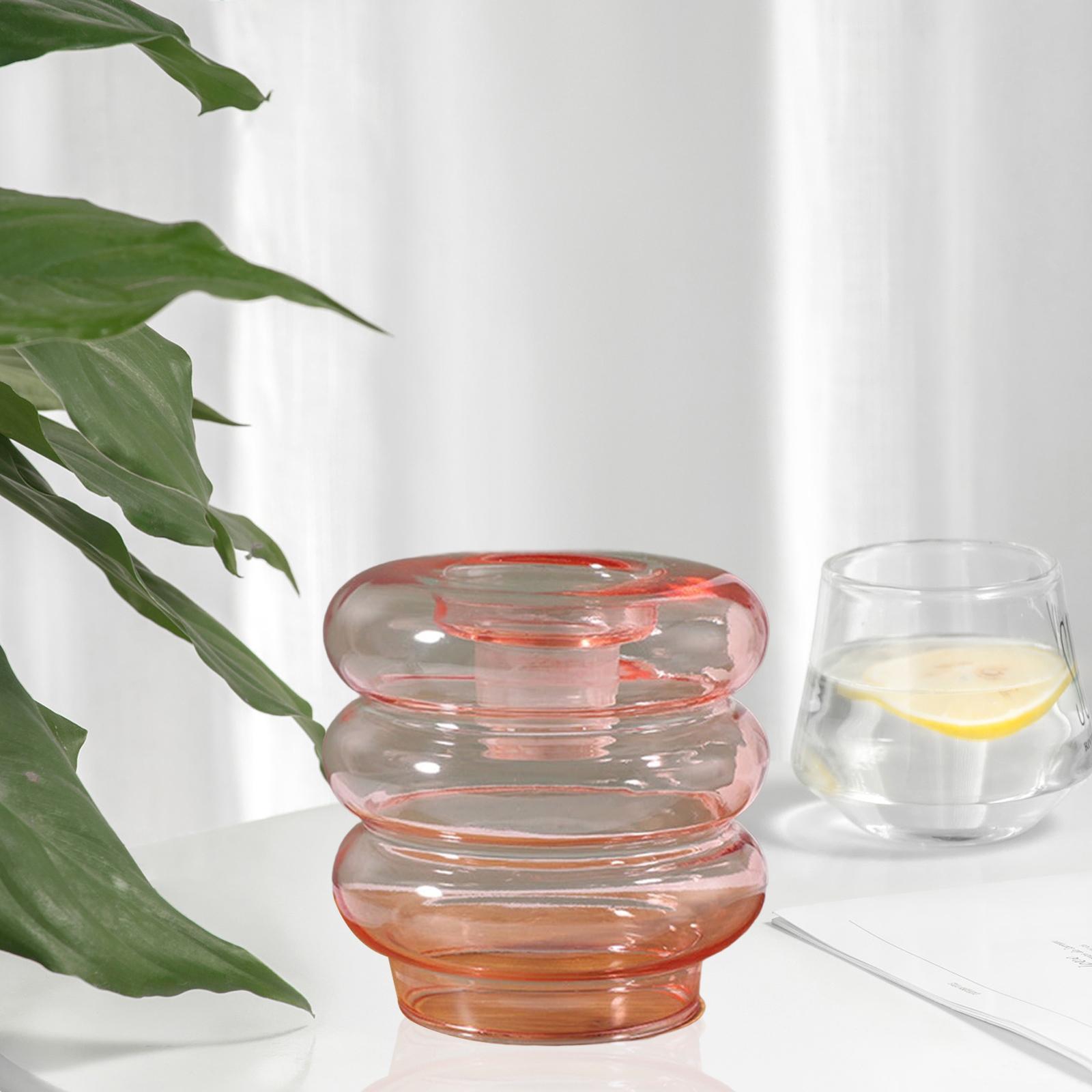 Pillar Glass Candle Holder, Romantic for Decor Dining Table Party Home