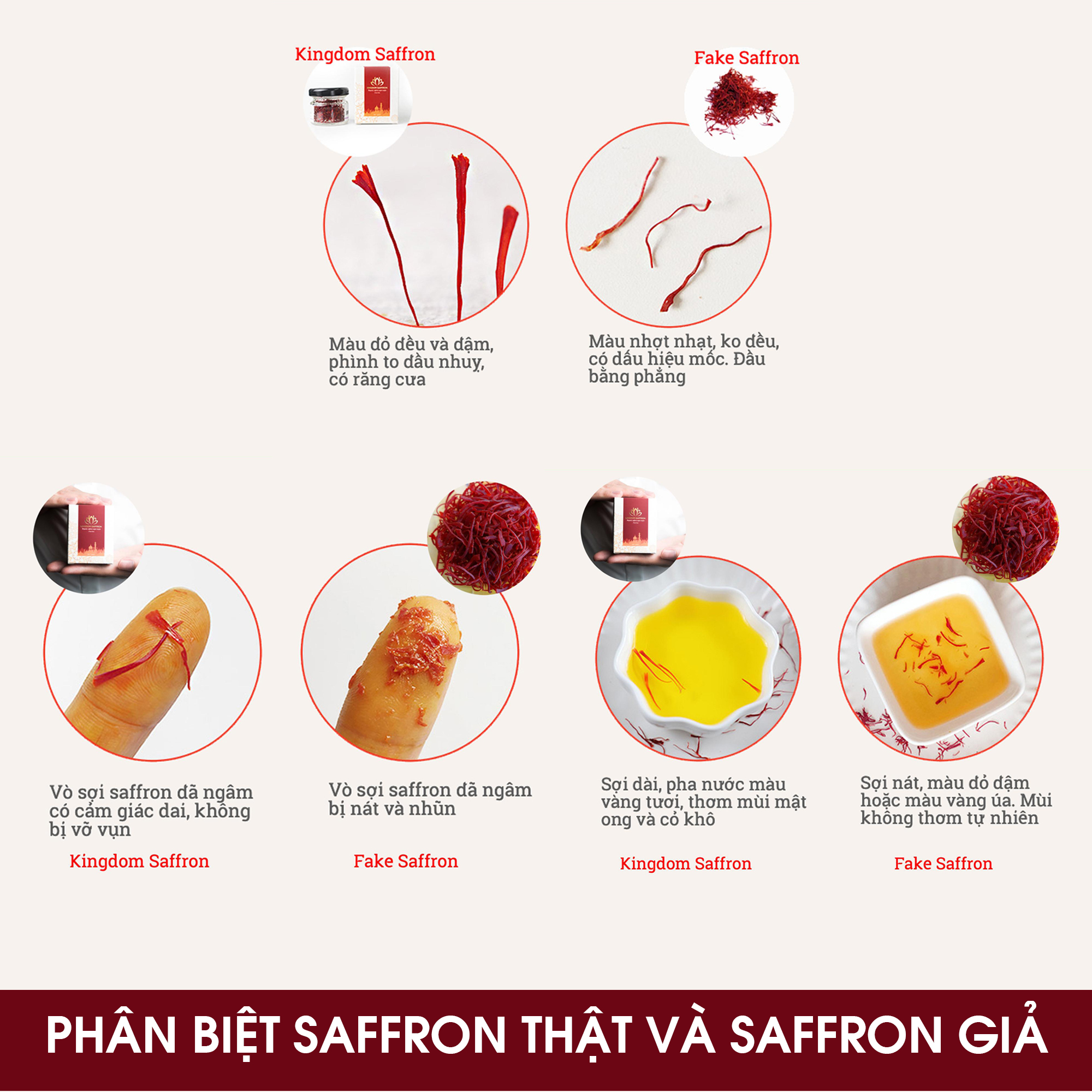 Saffron nhụy hoa nghệ tây Kingdom Herb Iran loại super negin thượng hạng hộp 0.5 gram