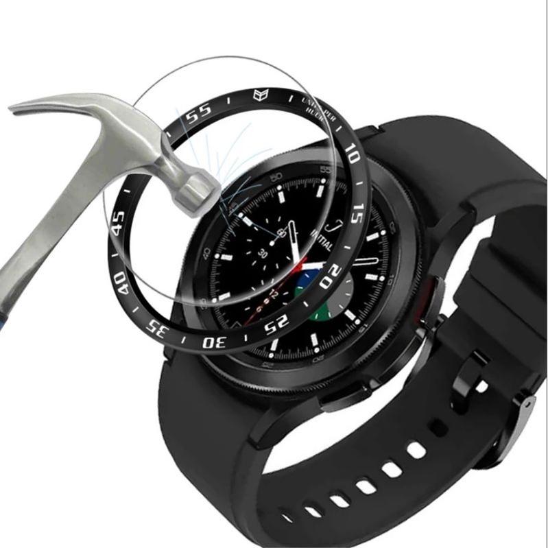 Khung viền bezel (benzen) + kính cường lực 2.5D cho Samsung galaxy watch 4