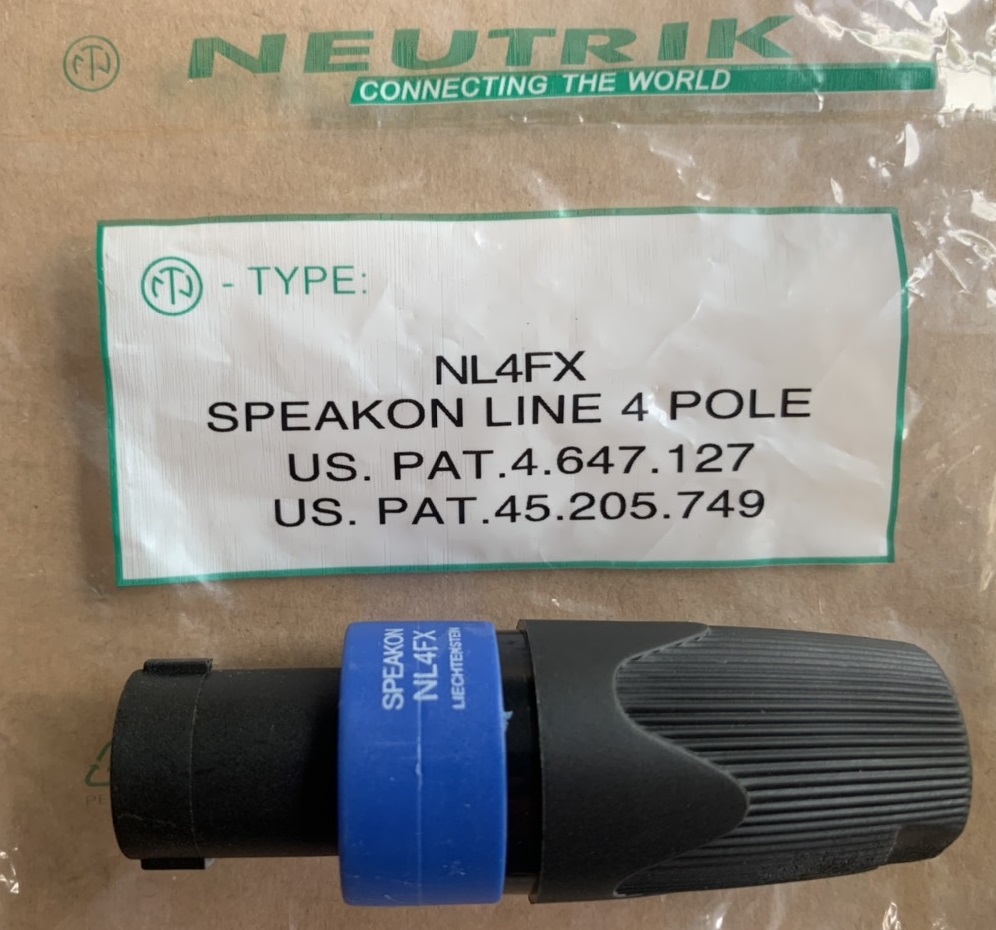 JACK LOA SPEAKON NEUTRIK NL4FX SỊN CHUÔI CẮM LOA SỰ KIỆN - GIÁ 1 CHIẾC