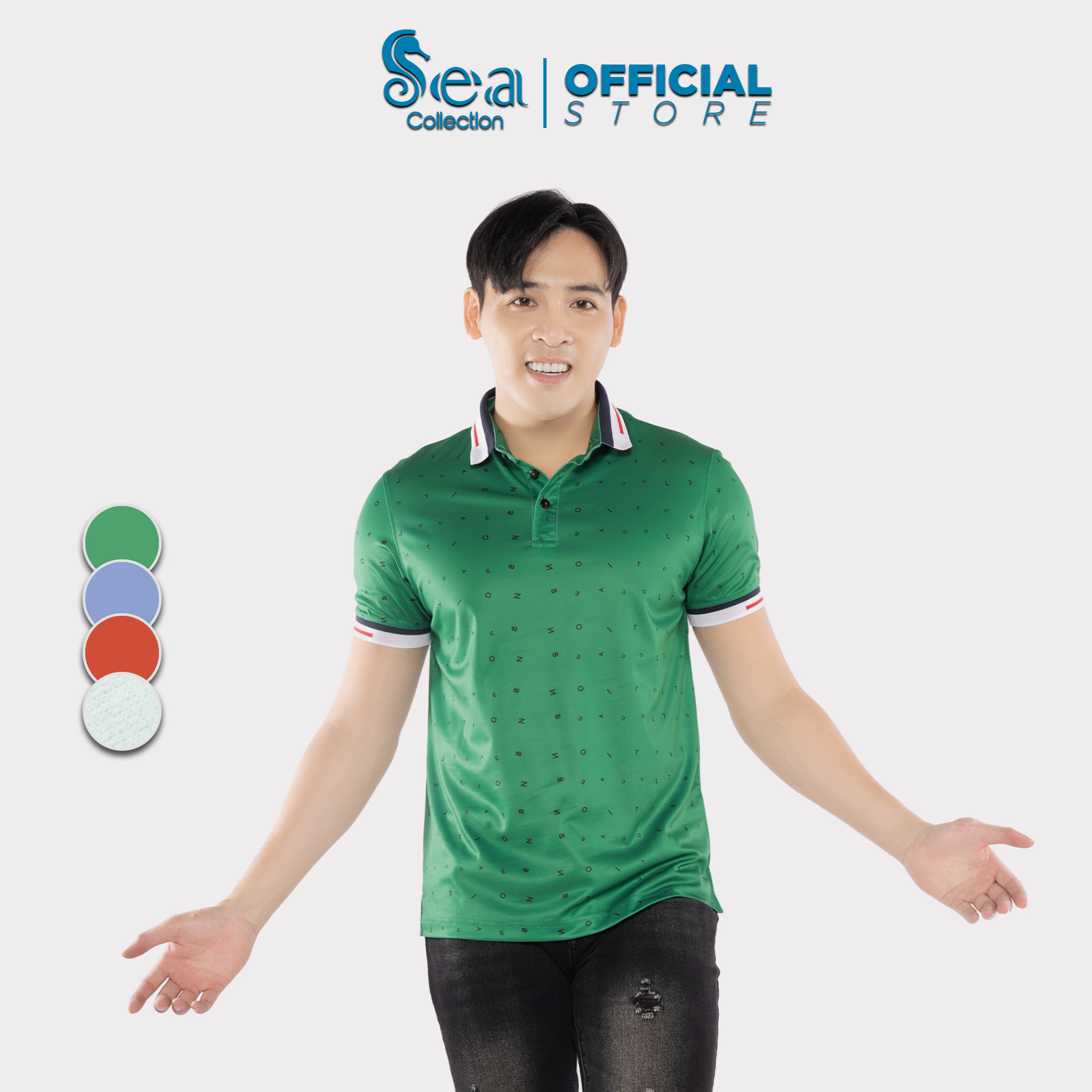 Áo Thun Polo Nam Sea Collection In Chữ 12025