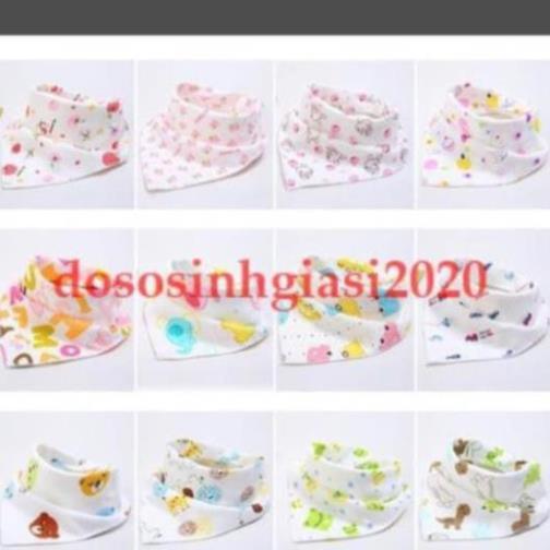 Set 5 yếm COTTON nút cho bé 0-12 tháng
