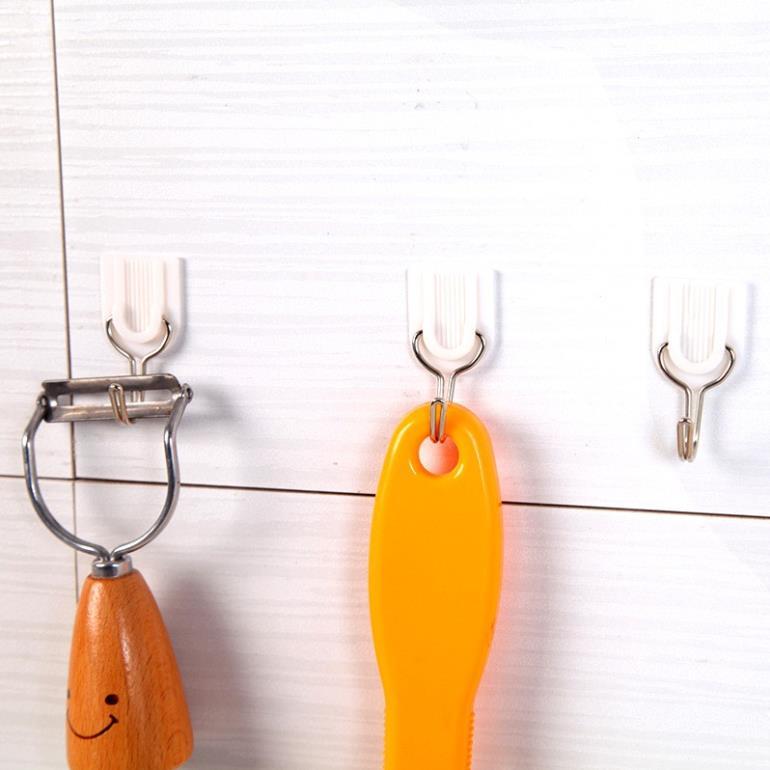Bộ 6 Móc Dán Tường HOOK, Móc Nhựa Treo Đồ Dính Tường