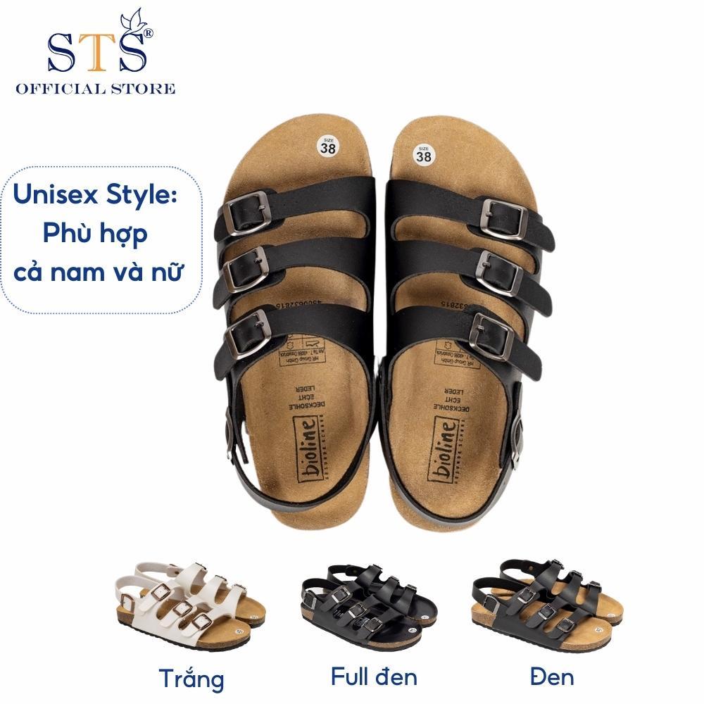 Dép sandal Birken quai hậu đi học đế trấu xuất khẩu Da PU cao cấp siêu bền ôm chân STPU13