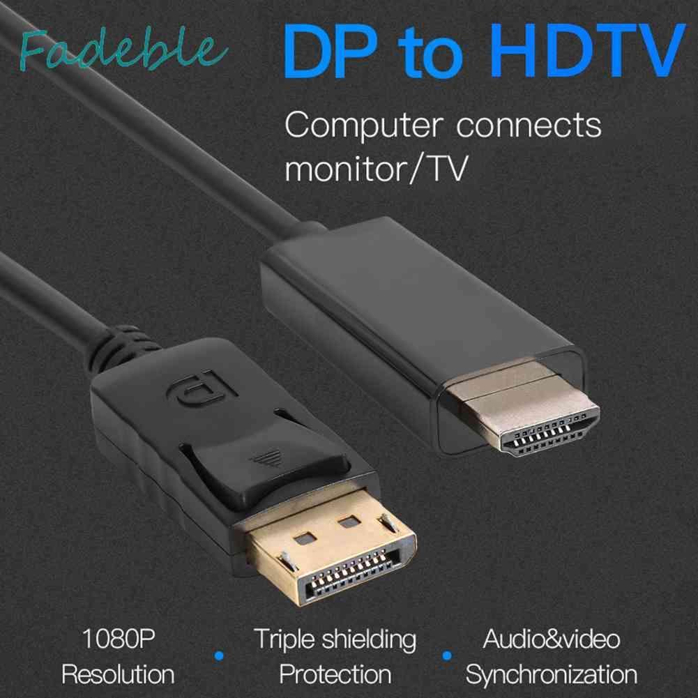 Cáp ChuyểN ĐổI 1.8m Mạ VàNg 1080P DP Sang HDMI-com