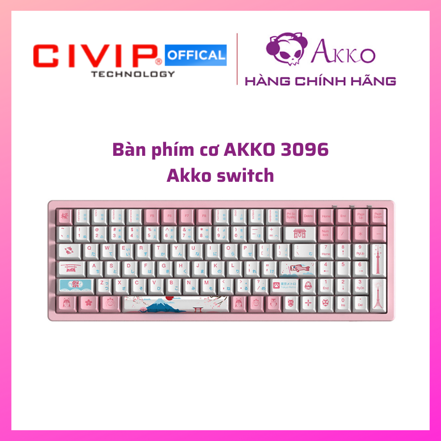 Bàn Phím Cơ Akko 3096 – World Tour Tokyo R2 - Hàng Chính Hãng