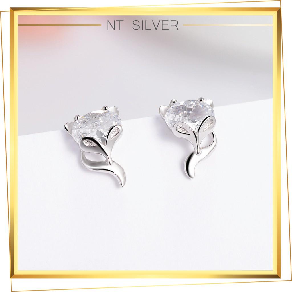 Khuyên Tai Nữ Bạc Ý S925 Cao Cấp Hình Hồ Ly Cá Tính Dành Cho Bạn Gái - NT Silver