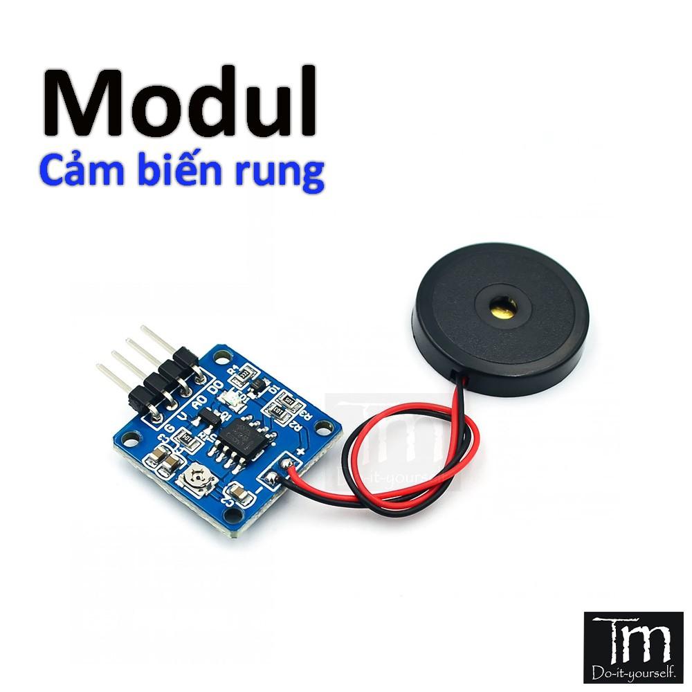 Modul Cảm Biến Rung Sử Dụng Loa Gốm Áp Điện