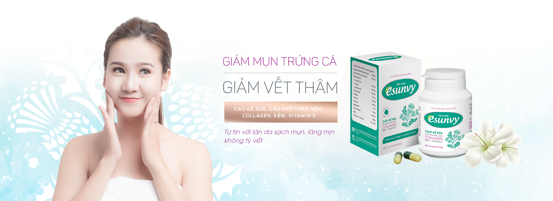 Combo viên uống nội tiết tố cho người bị mụn, nóng trong - Esunvy 30v, Sanofia Eva tím 30v, DHC Kẽm 30v -Giúp làm chậm quá trình lão hóa da ,đẹp da, giảm mụn và bổ sung kẽm cho cơ thể - Thomsoncare