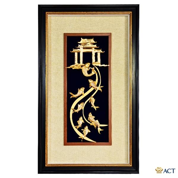 Tranh cá chép vượt vũ môn 55x90 cm - Qùa tân gia, khai trương, tặng bạn bè, người thân, tặng sếp, sinh nhật,...