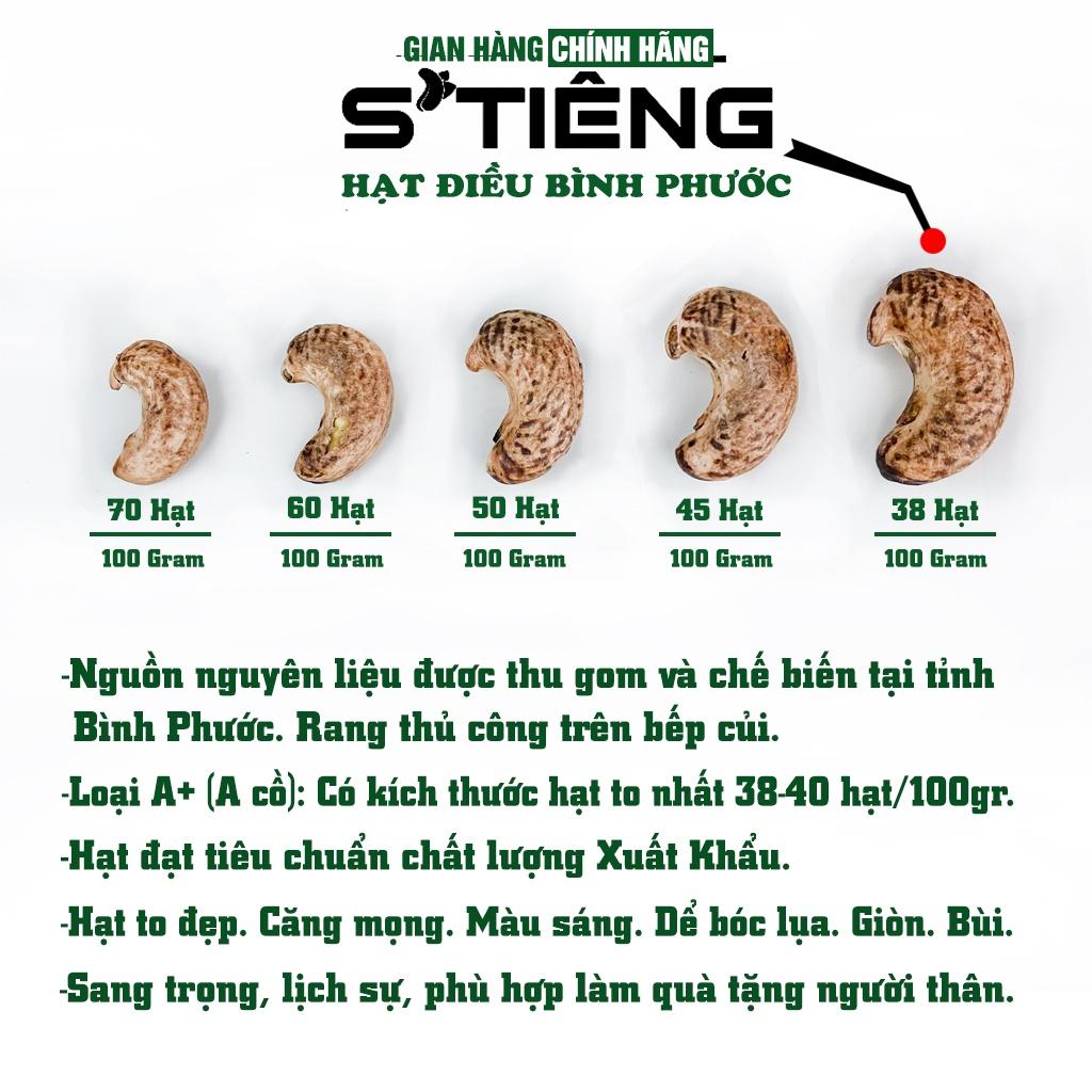 500Gr Hạt Điều Rang Muối STIENG Bình Phước Nguyên Hạt Loại 1 A+ Còn Vỏ Lụa Hủ Thủy Tinh