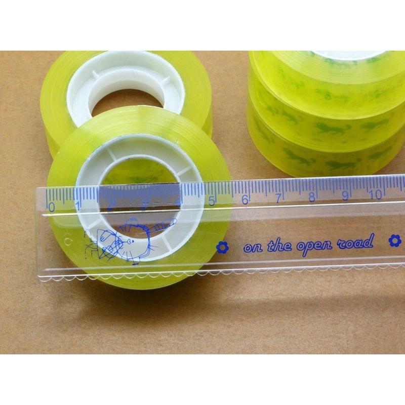 10 PCS Clear Duct Tape/ Stationery / Office Supplies, Length 30 meters, Width 12 mm, Available 【lyfs】