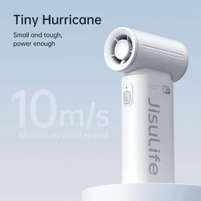 Quạt cầm tay mini Jisulife Life 9 ABS 5 cấp độ gió 3600mAh/5000mAh - Sử dụng liên tục 12h - Hàng Chính hãng