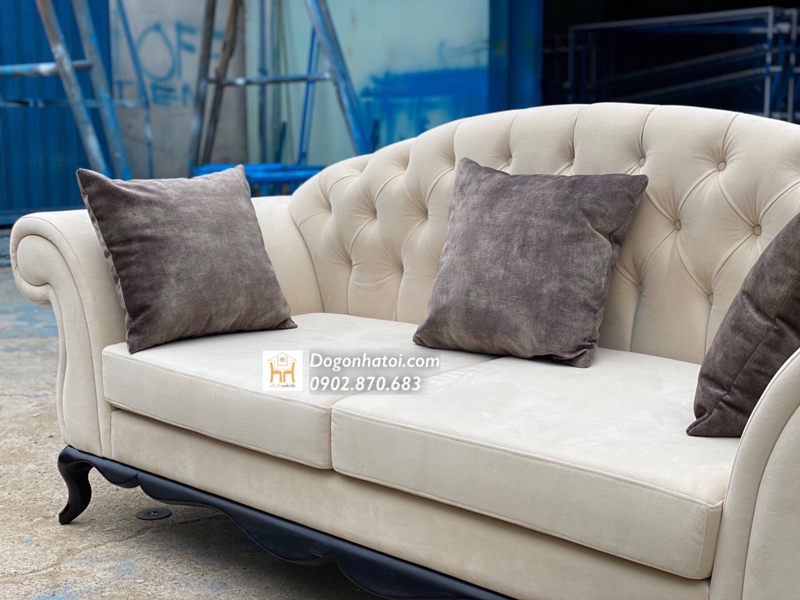 Ghế Sofa Phòng  Khách Chất Lượng Khung Gỗ Tự Nhiên SF406 - Đồ Gỗ Nhà Tôi