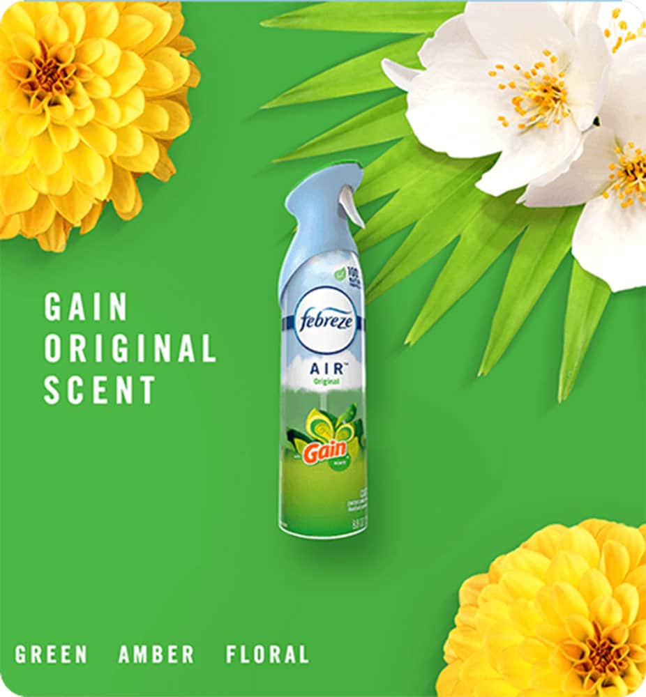 Xịt phòng khử mùi Febreze Air Gain Original 250g ( xanh lá)