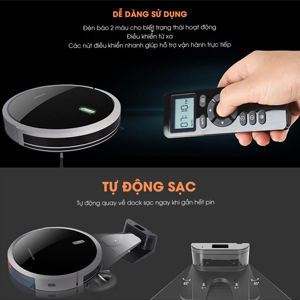 Robot Hút Bụi Lau Nhà Tự Động Fuji Luxury T3 - Hàng Chính Hãng