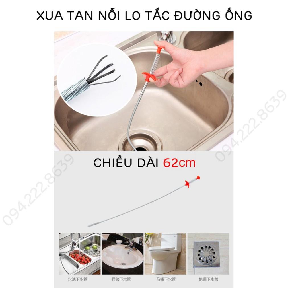 Thông Tắc Cống Lò Xo Đa Năng Có Đầu Kẹp Gắp Rác Tiện Dụng