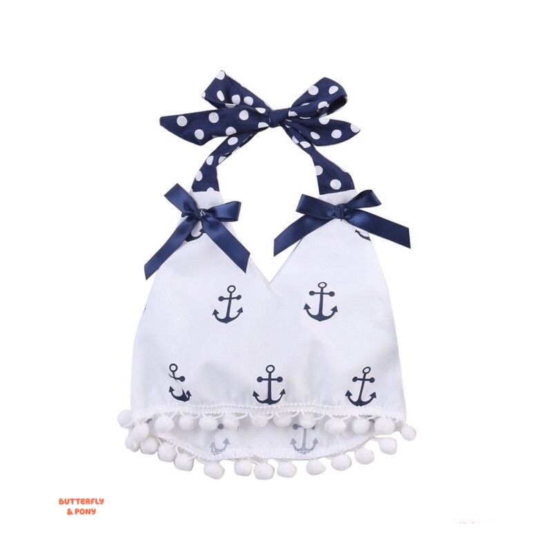 Bộ Áo Quần 1-3 Tuổi Tặng Băng Đô Turban Đồ Bơi Chấm Bi Dễ Thương Bé Gái Nhập Khẩu