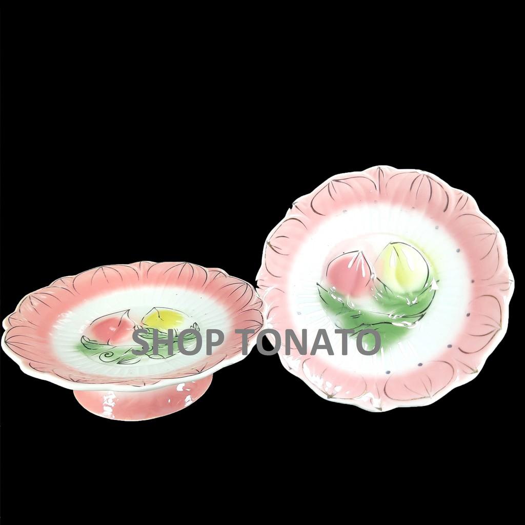 DĨA TRÁI CÂY ĐÀO HỒNG ĐƯỜNG KÍNH 15CM,17CM,20.5CM
