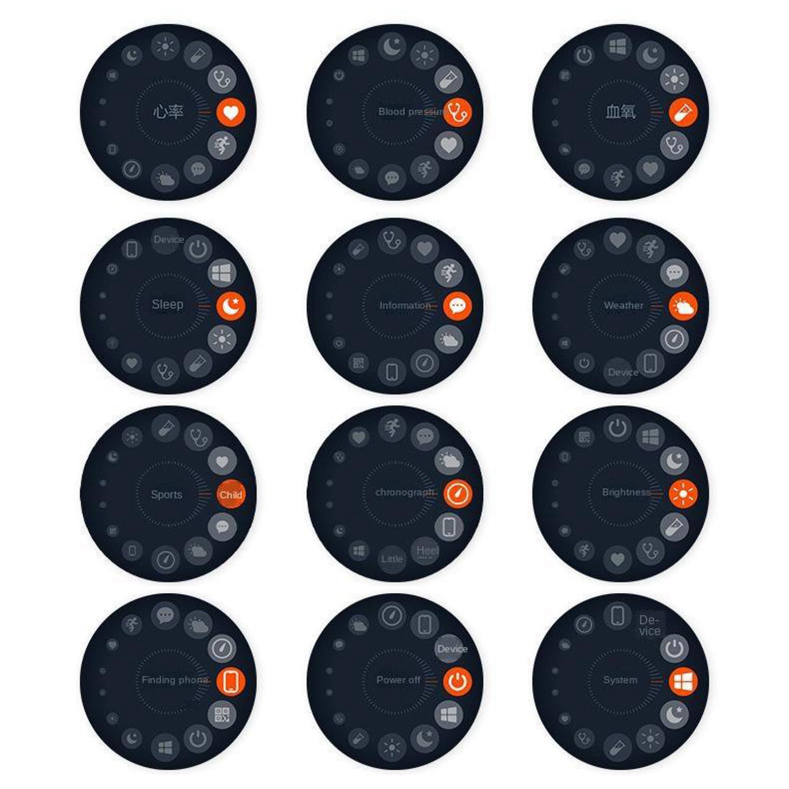 1.28inch F12  Bluetooth 5.0 Fitness Tracker Smart Watch