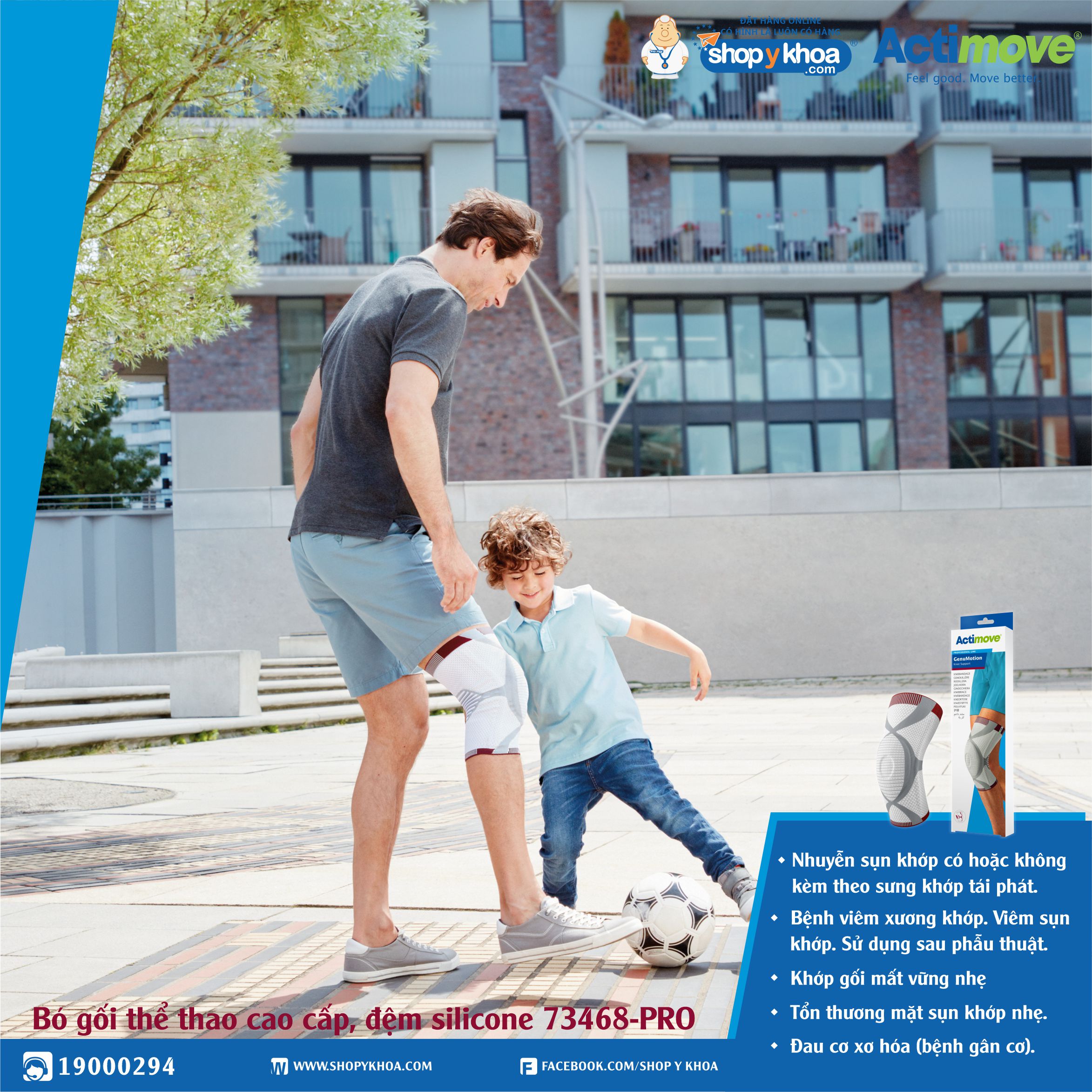 Bó gối thể thao và chấn thương chỉnh hình cao cấp Actimove GenuMotion