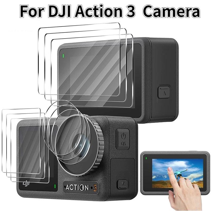 Kính Cường Lực HD Chống Trầy Chống Dấu Vân Tay Bảo Vệ Màn Hình Trước Và Sau Cho Camera Thể Thao DJI Action 3