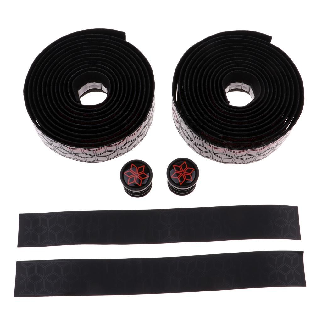 1 Pair Print Pattern Road Bike Handlebar  with 2  -