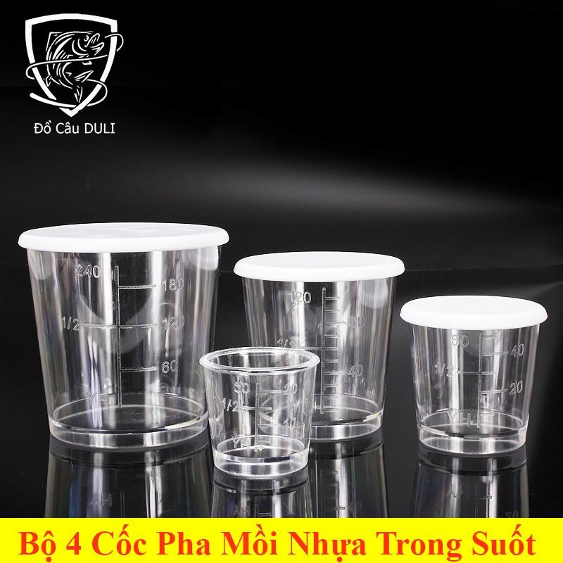Bô 4 Cốc Pha Trộn Mồi Câu Cá Chuyên Dụng Cao Cấp HPK-10