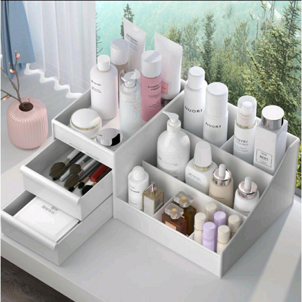 Khay Đựng Mỹ Phẩm, Đựng Đồ Trang Điểm 3 Tầng 2 Ngăn Kéo Tiện Dụng