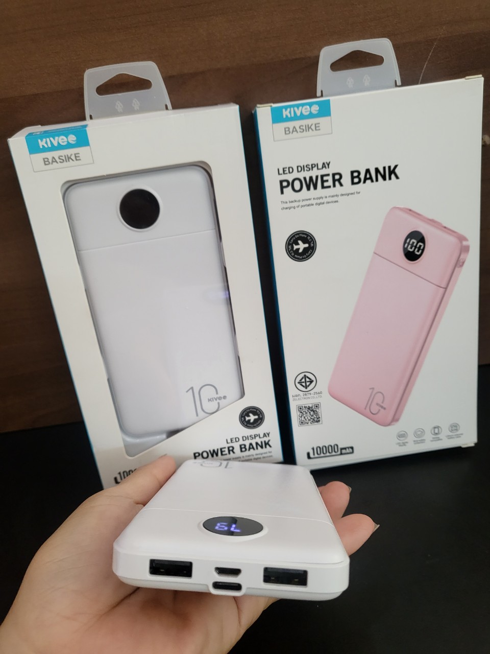 Pin Sạc Dự Phòng KIVEE PT126P Dung Lượng Chuẩn 10000mAh