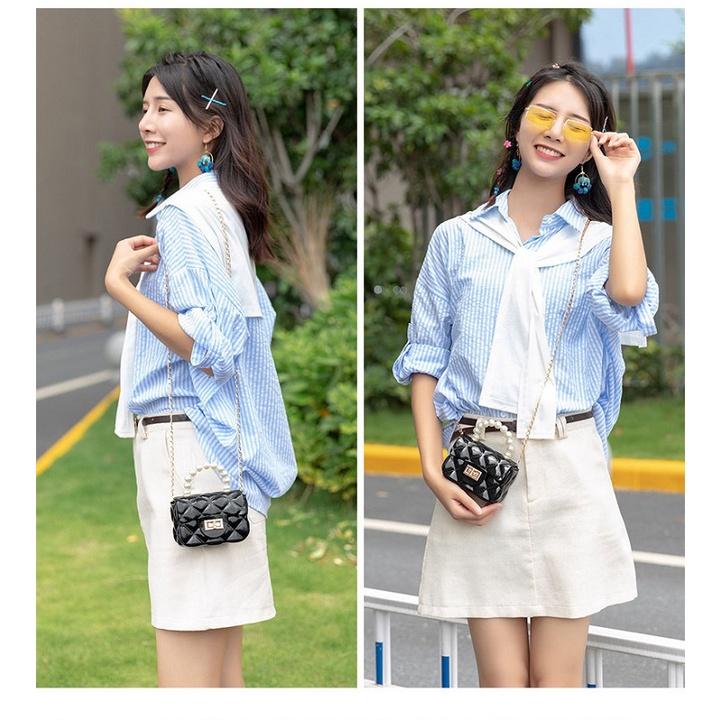 Túi Đeo Chéo Nữ, Bé Gái Phong Cách Hàn Quốc Cực Xinh Khóa Xoay Cao Cấp Giá Rẻ