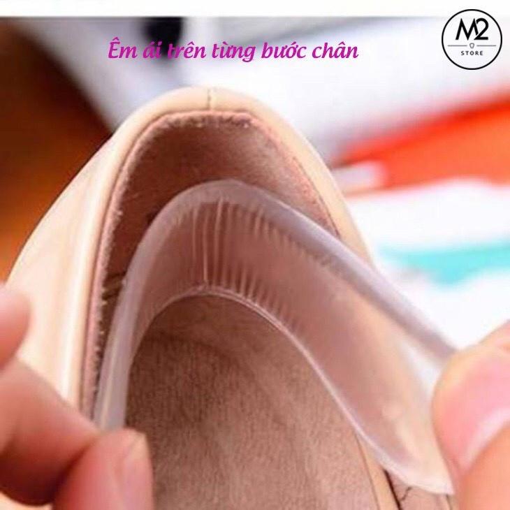 Miếng lót giày silicon siêu êm không đau gót chân (2 miếng)