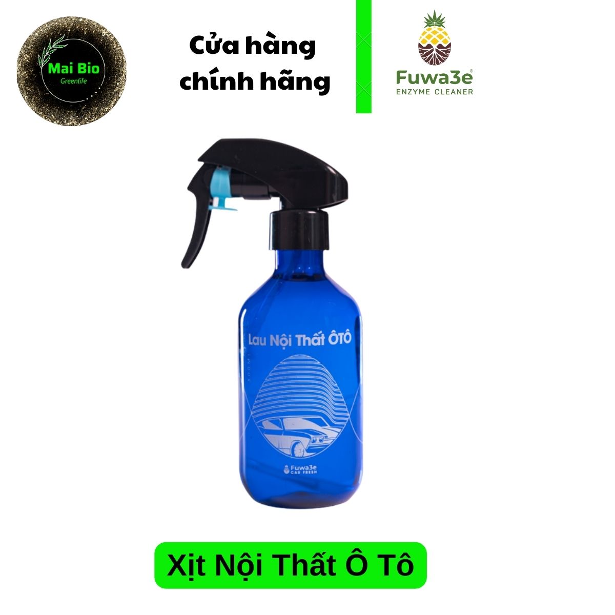 Chai Vệ Sinh Nội Thất Ô Tô Fuwa3e Ghế Da Vải Nỉ Vệ Sinh Sofa Khử Mùi 300ml