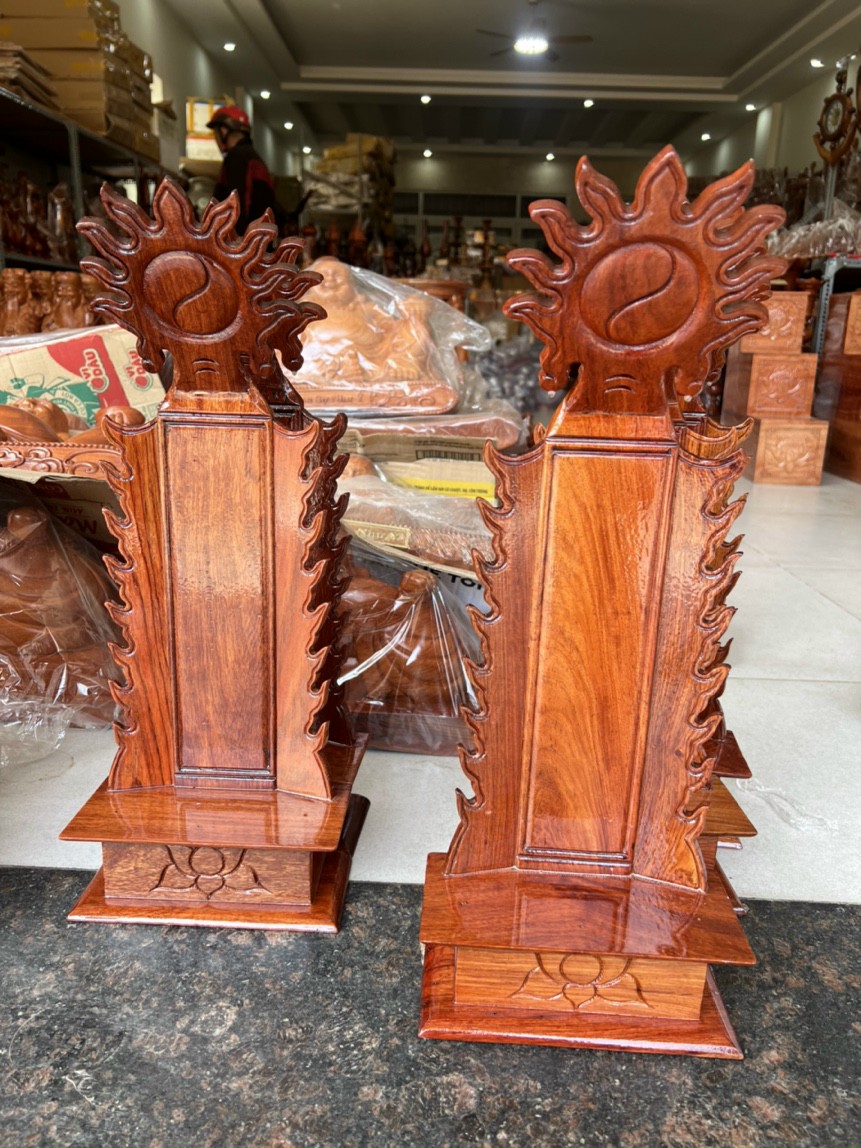 Bài vị thờ gỗ hương mẫu trơn cao 45 cm