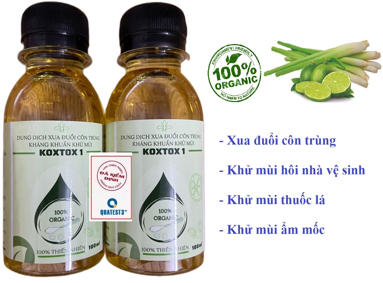 (Hương Chanh Sả) Tinh dầu thiên nhiên Koxtox dùng phun xua đuổi côn trùng , khử mùi hôi và ẩm mốc....