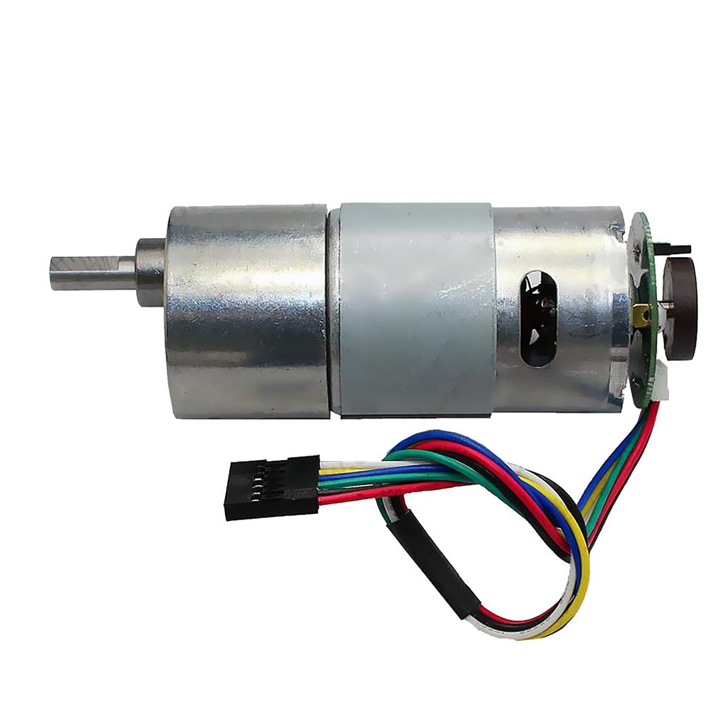 37GB545 15RPM DC Gearbox Motor 24V Small Electric Gear Motor High Torque Metal Reduction Gearbox Motor with Encoder