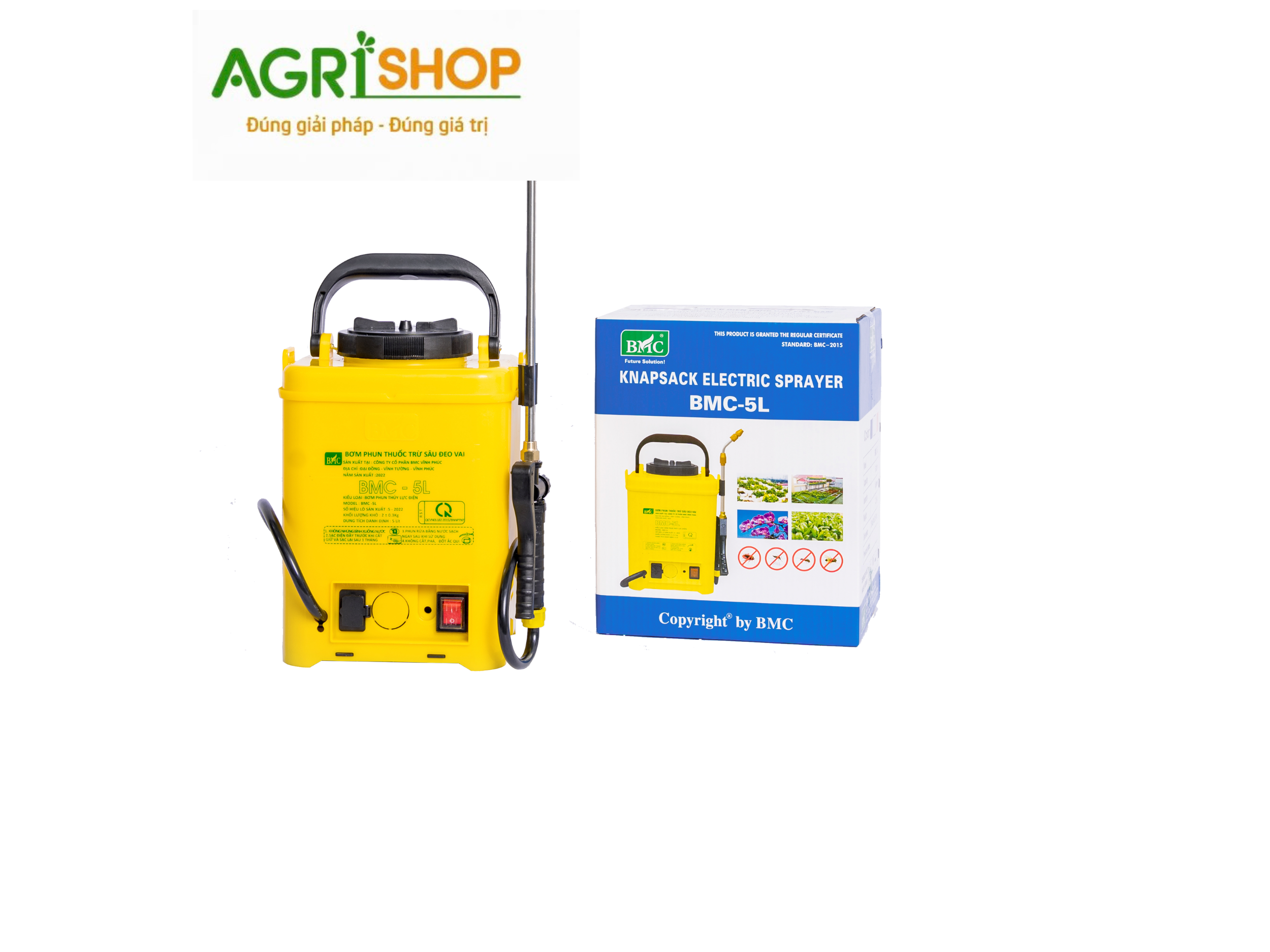 Bơm phun thuốc trừ sâu đeo vai BMC - 5L