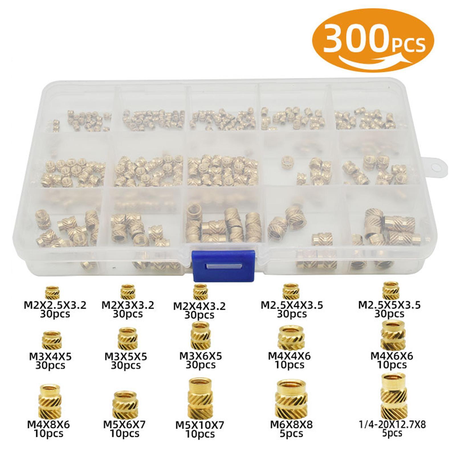 M2 M2.5 M3 M4 M5 M6 Copper Female Thread Knurled Nut Assortment Hydraulic Welded Joint Injection Molding for 3D Printing Injection Molding