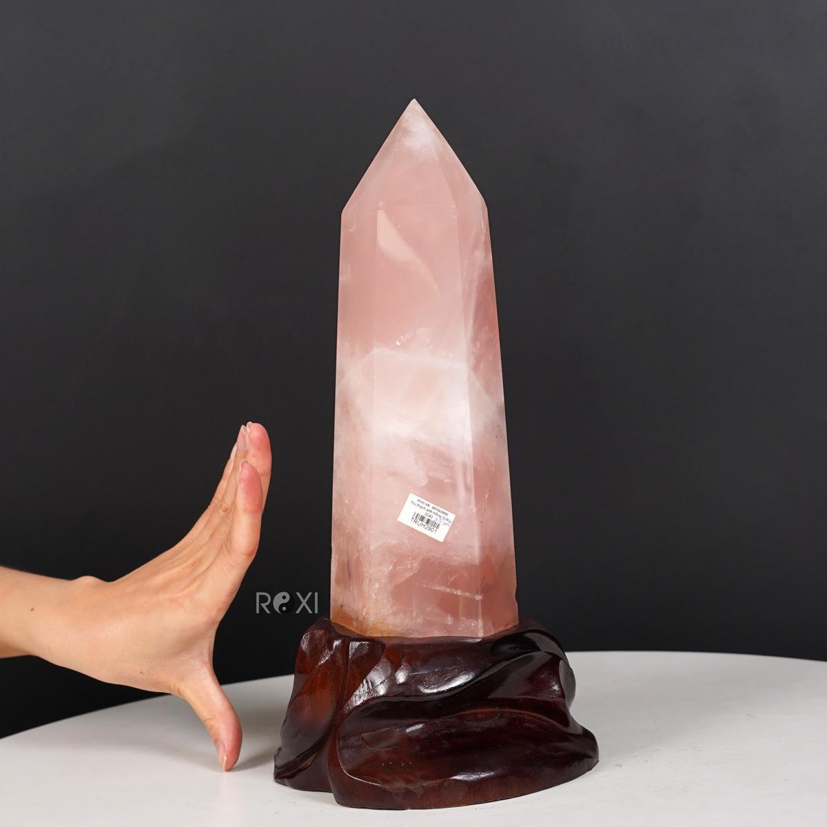 Trụ Đá Thạch Anh hồng 3,3kg - 35cm