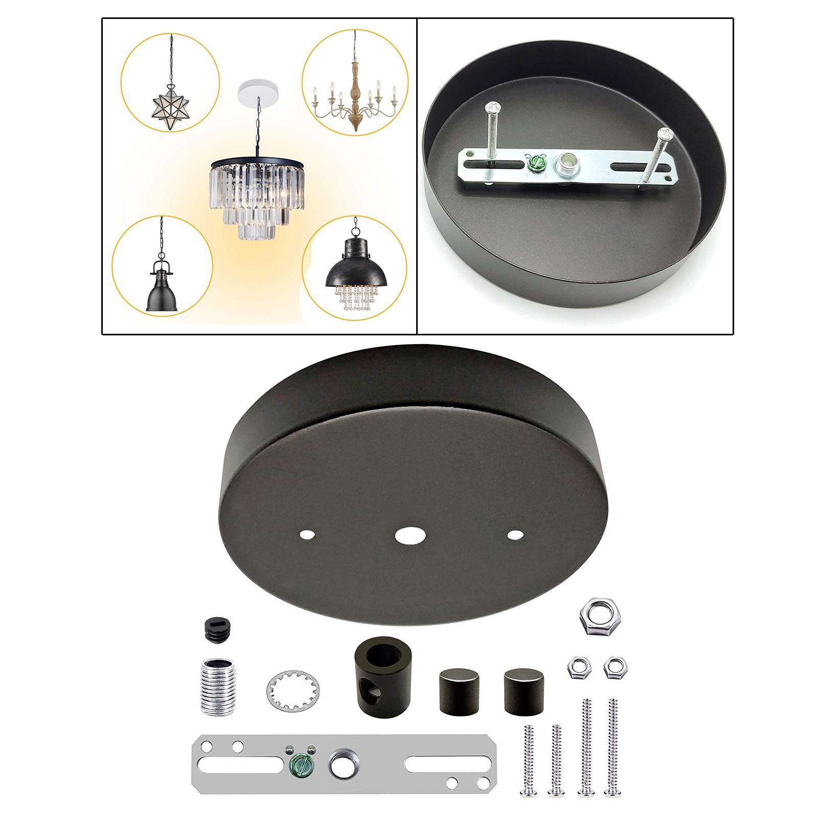 Ceiling Canopy Kit Pendant Covers Base Chandelier Black