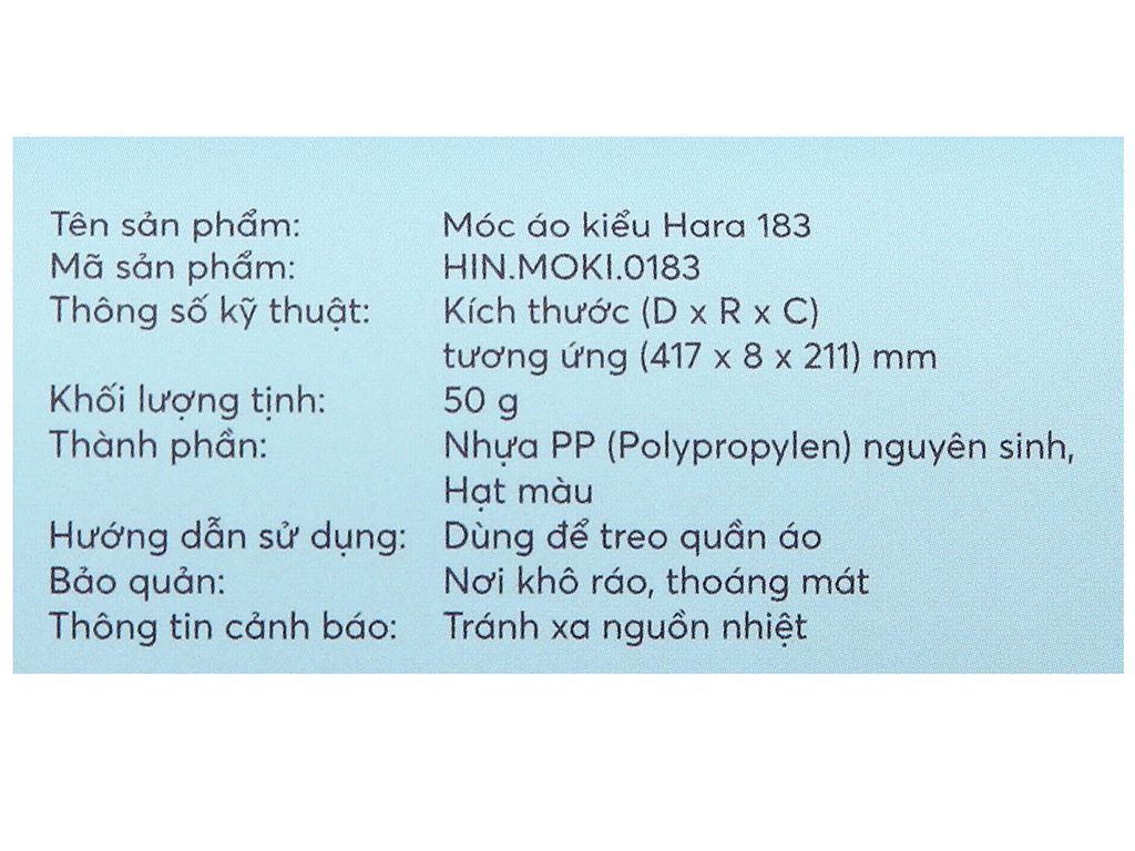 Set 10 Móc áo kiểu Inochi Hara (MA 183) - thiết kế đặc biệt giúp bạn có thể treo, phơi nhiều đồ đạc