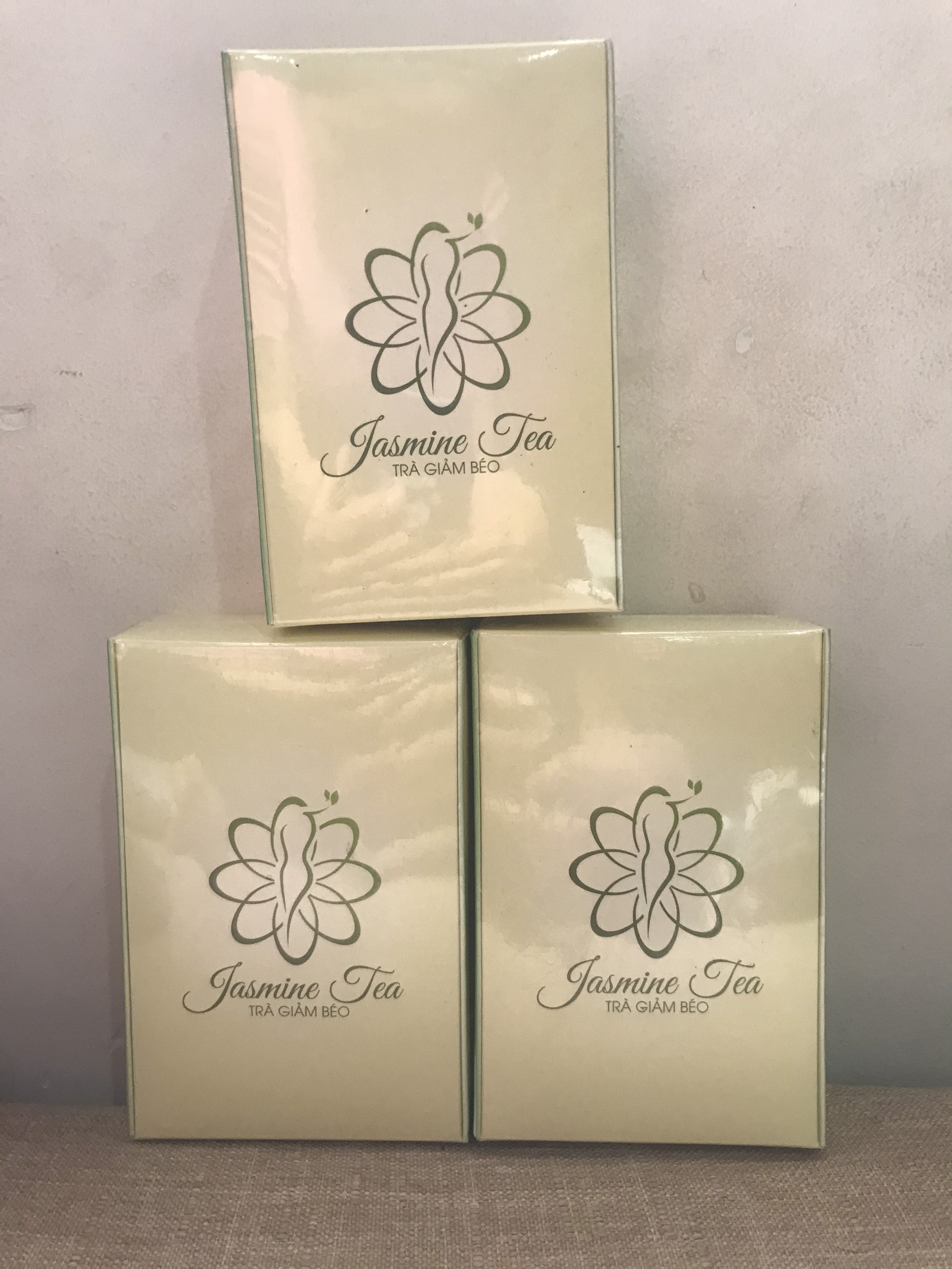 Trà Hỗ Giảm Béo Jasmine Tea (Hộp 15 gói), Tặng kèm thước dây đo vòng eo