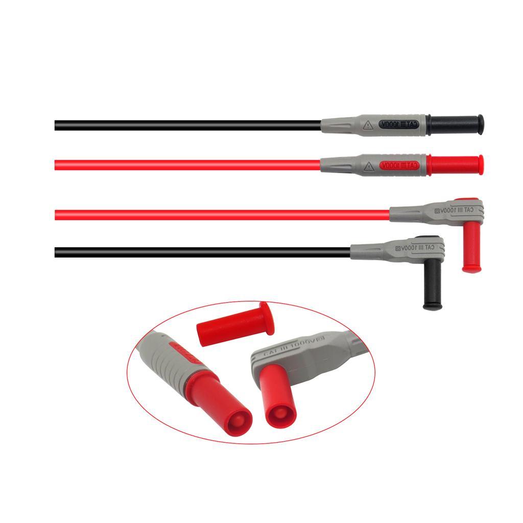 Multimeter Probe Test Hook Lead Probe Kit With Alligator Clip 4mm Banana Plug